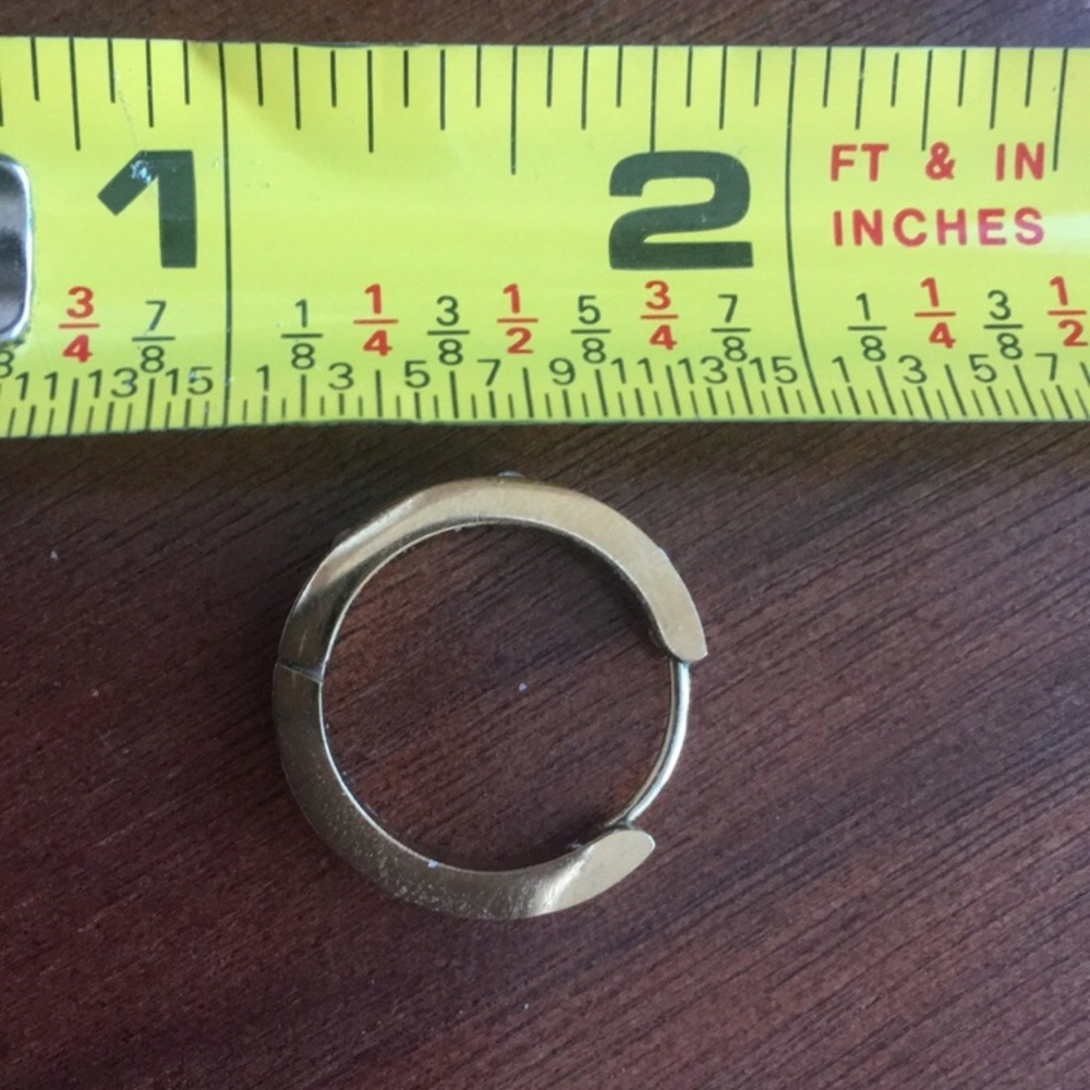 Fashion Rose Gold & CZ Hoop Earrings - Picture 2 of 4